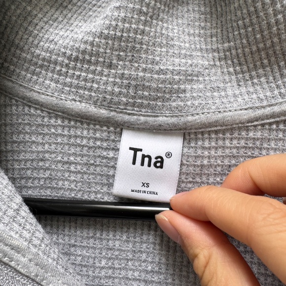 Tna Quarter Zip Waffle Knit Sweater - Picture 3 of 4